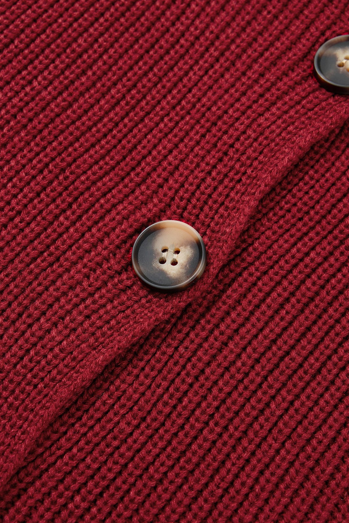 Red Dahlia Solid Color Knit Oversized Button Front Sweater Cardigan