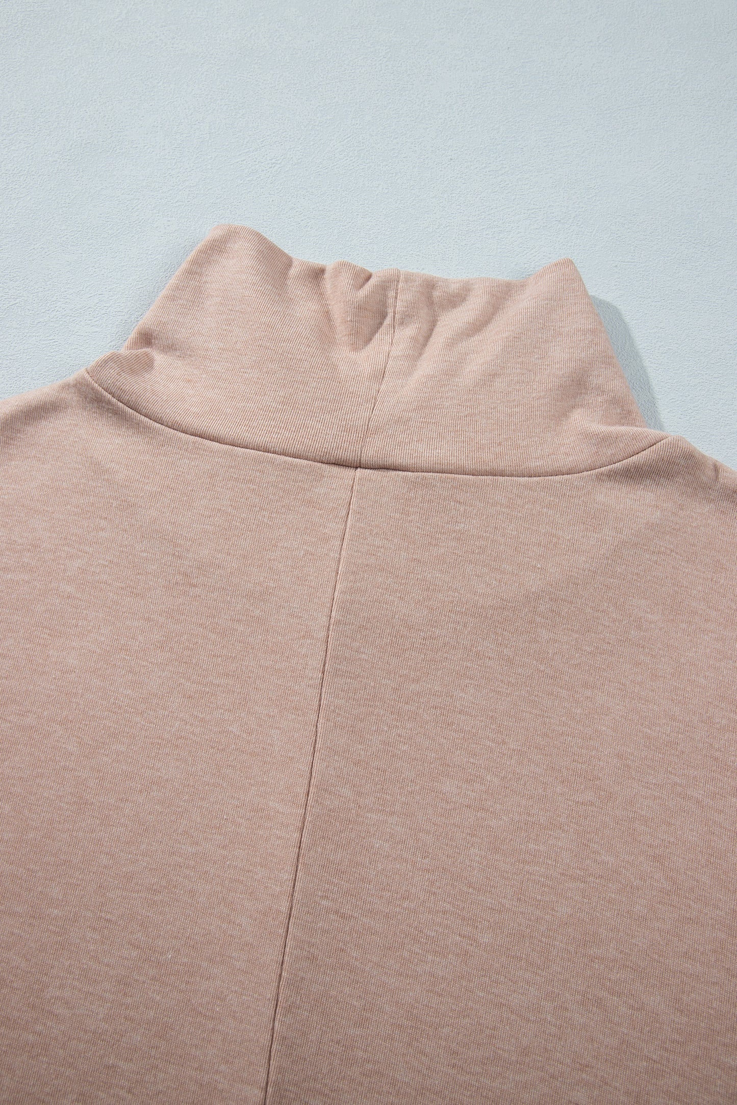 Smoke Gray High Neck Long Sleeve Shift Blouse