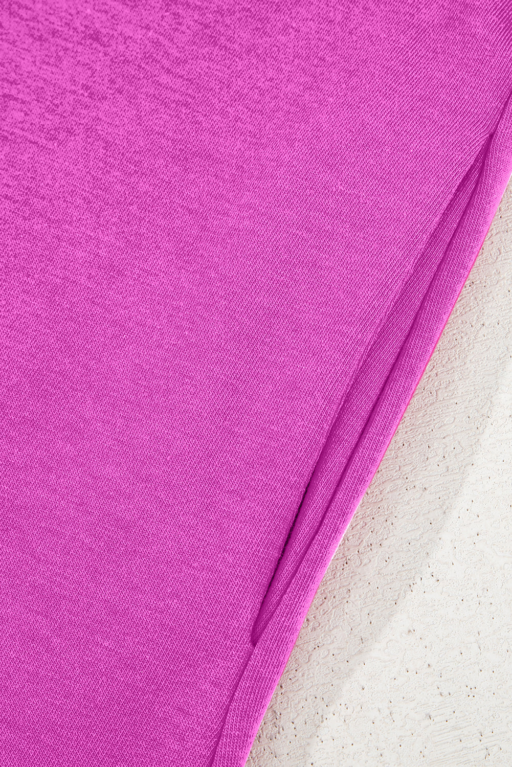 Purple Orchid Color Contrast Trim V Neck Shift Sleeveless Mini Dress