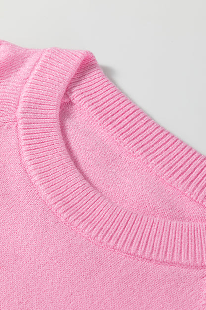 Bonbon MERRY Letter Pattern Christmas Raglan Sleeve Sweater