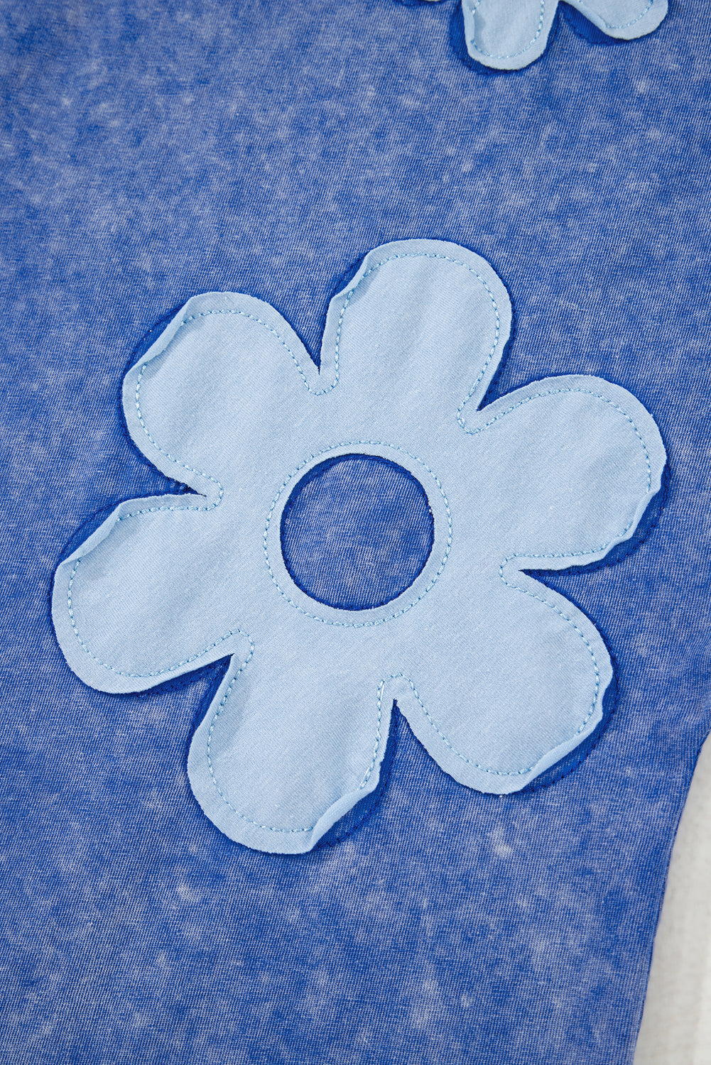 Lilac Floral Patch Exposed Seam Raw Edge Pants Set