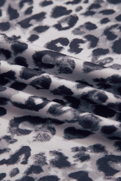 Multicolour Leopard Print Wide Leg Full Length Pants