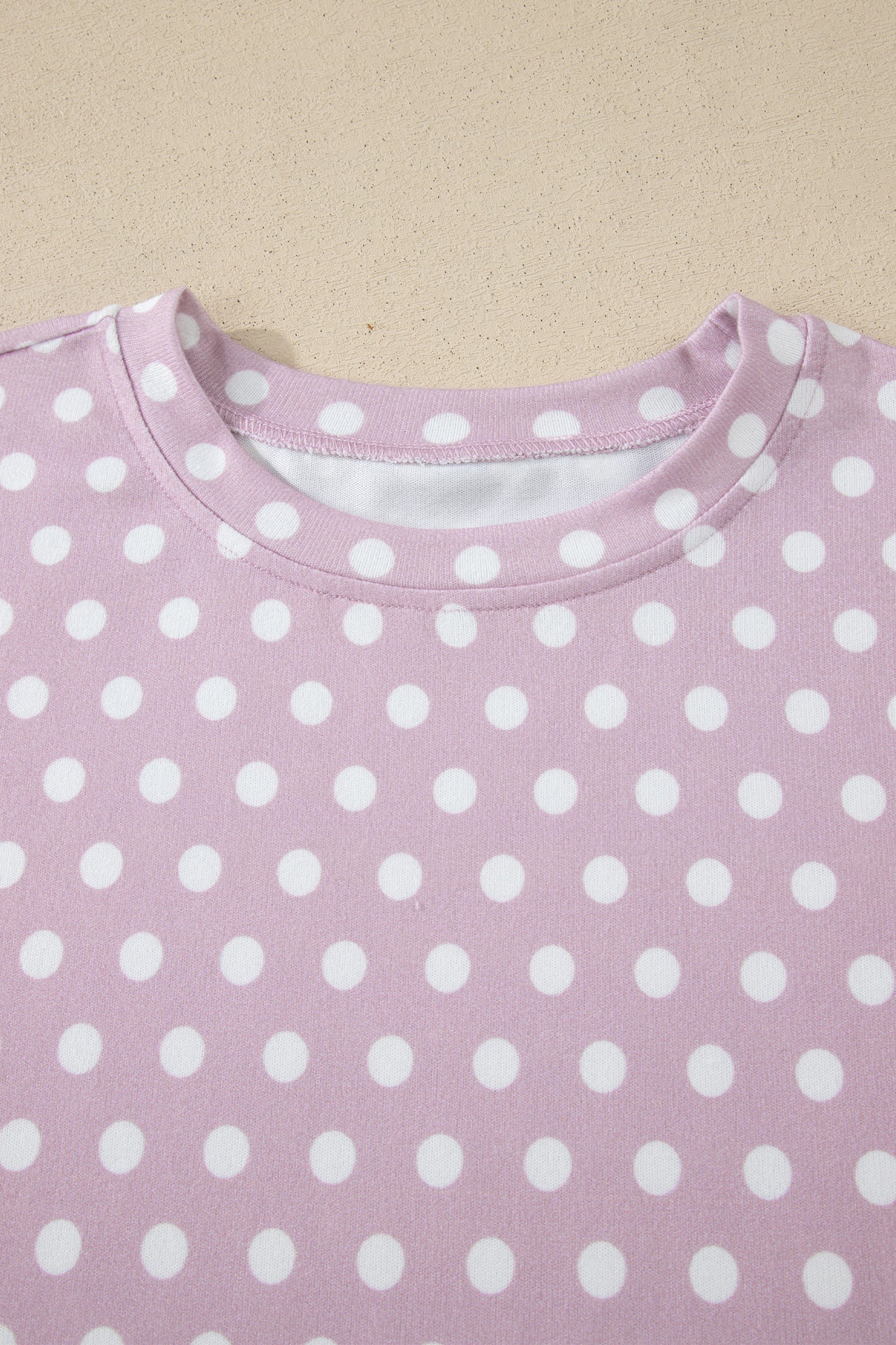 Purple Polka Dot Print Short Set