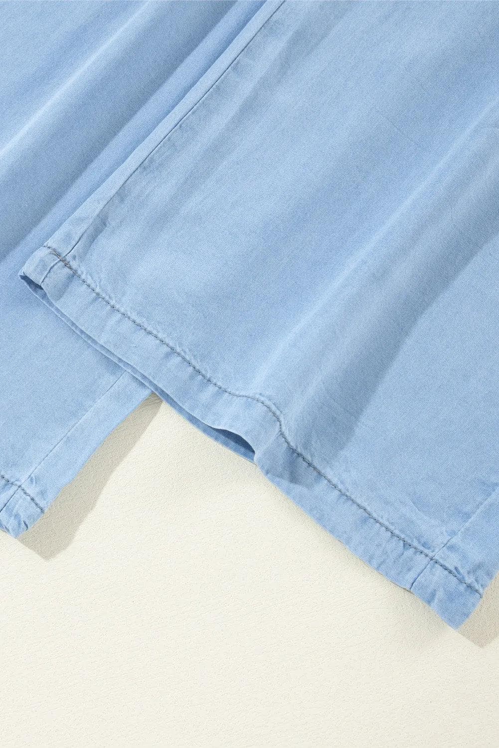 Bottoms/Pants & Culotte Myosotis Drawstring High Waist Wide Leg Denim Pants