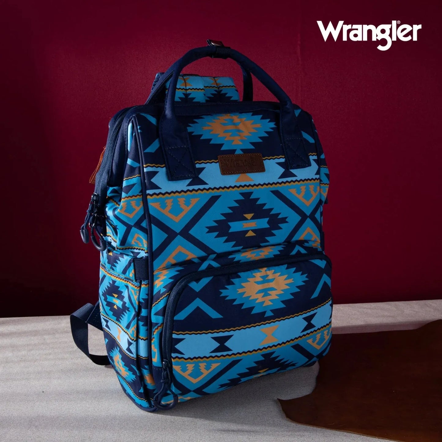 Wrangler Aztec Printed Callie Backpack - Navy