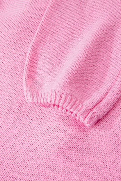 Bonbon Festive Bow Backless Bubble Sleeve Sweater