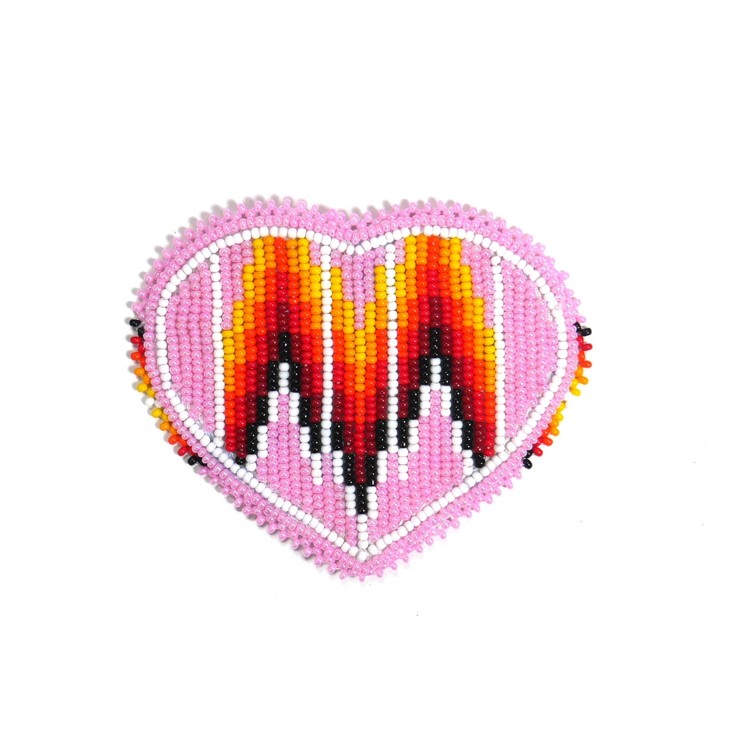 2.75inch seed bead Rosette beaded patch, medallion applique