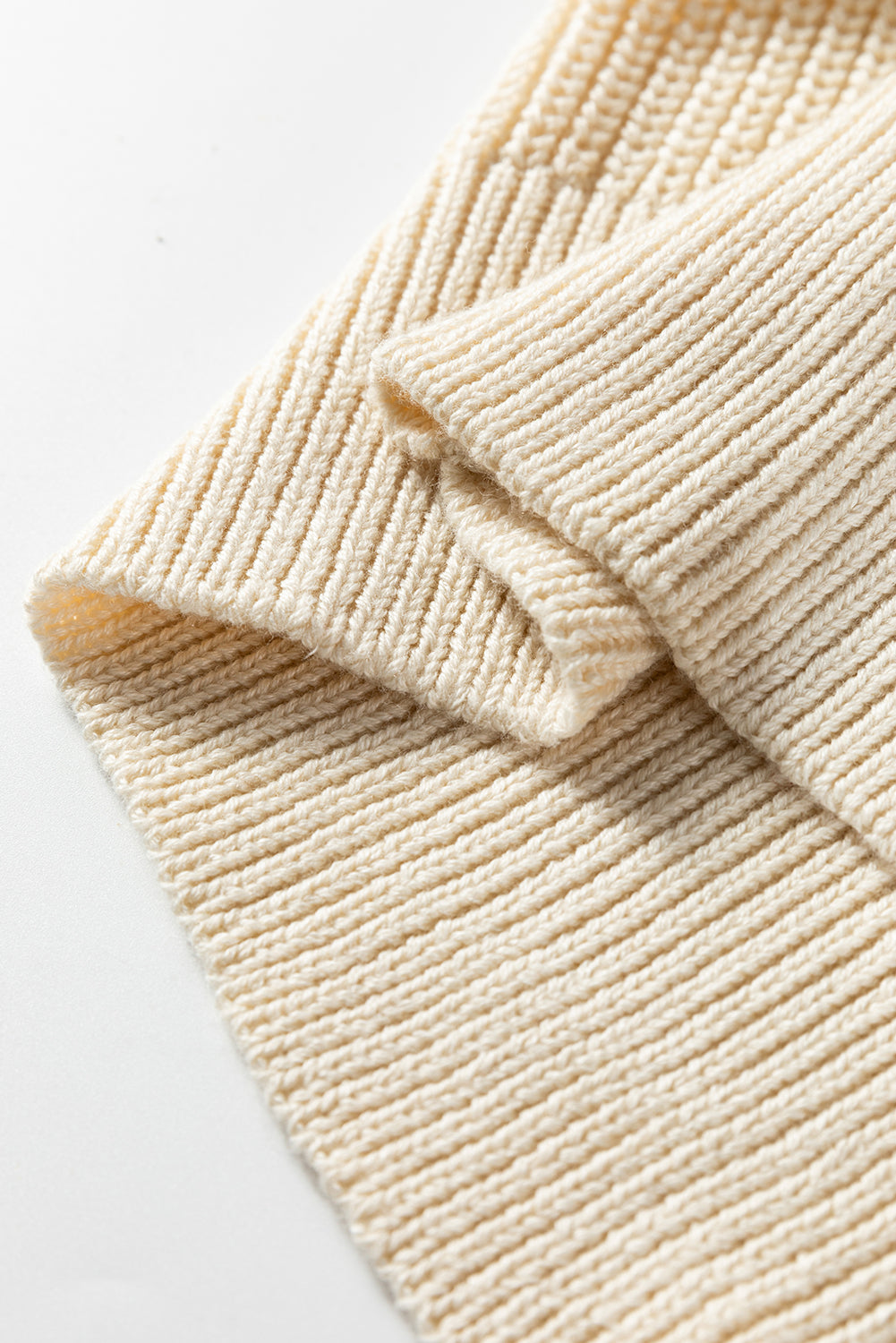 Jet Stream Mixed Texture Knit Flower Embroidered Detail Casual Sweater