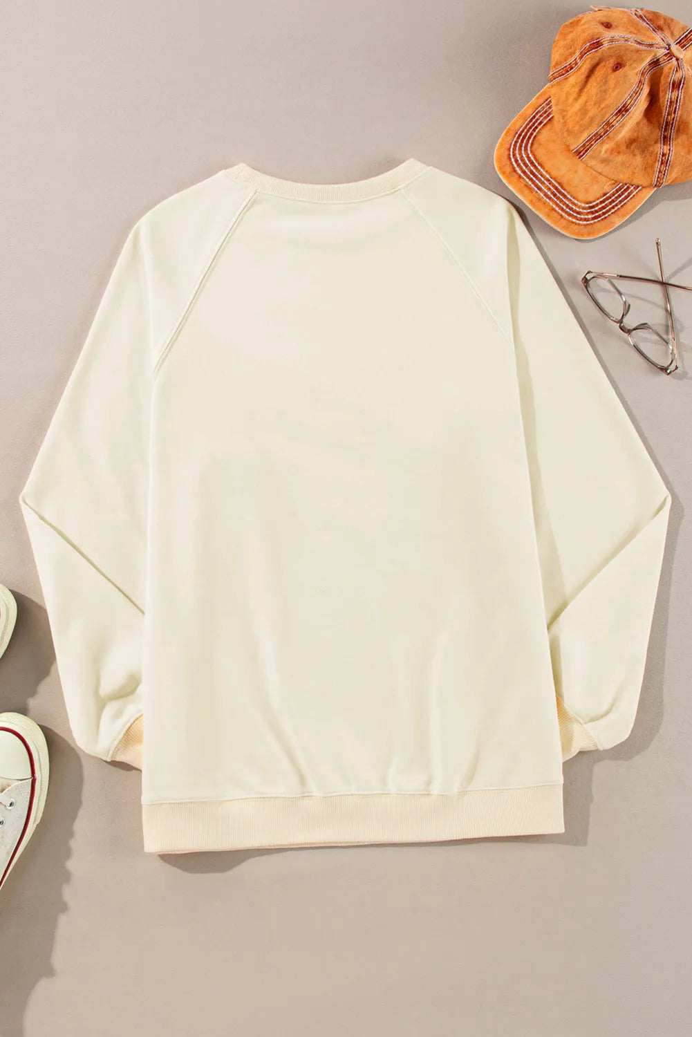 Apricot Rainbow Colorblock Striped Pullover Sweatshirt - Chic Meadow Boutique 