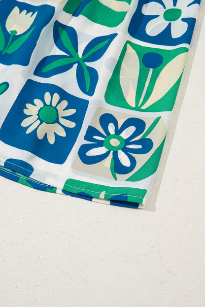 Multicolour Floral Maxi Sundress with Ricrac Trim