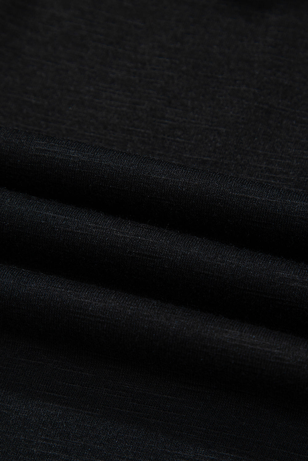 Black Colorful Shirred Yoke Notched V Neck Tank Top