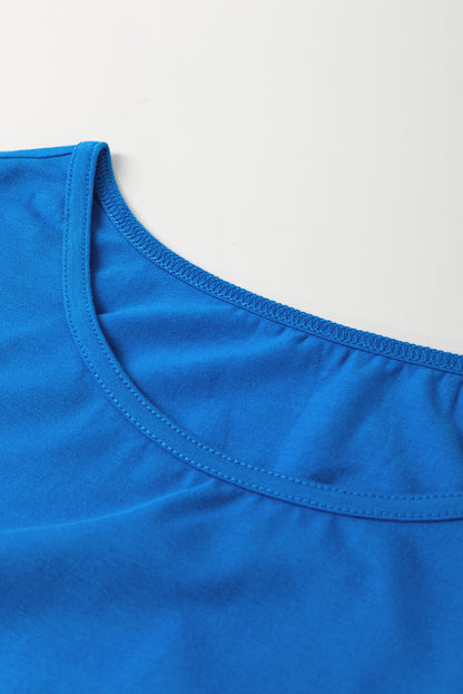 Blue Sun Graphic Casual Tank Top