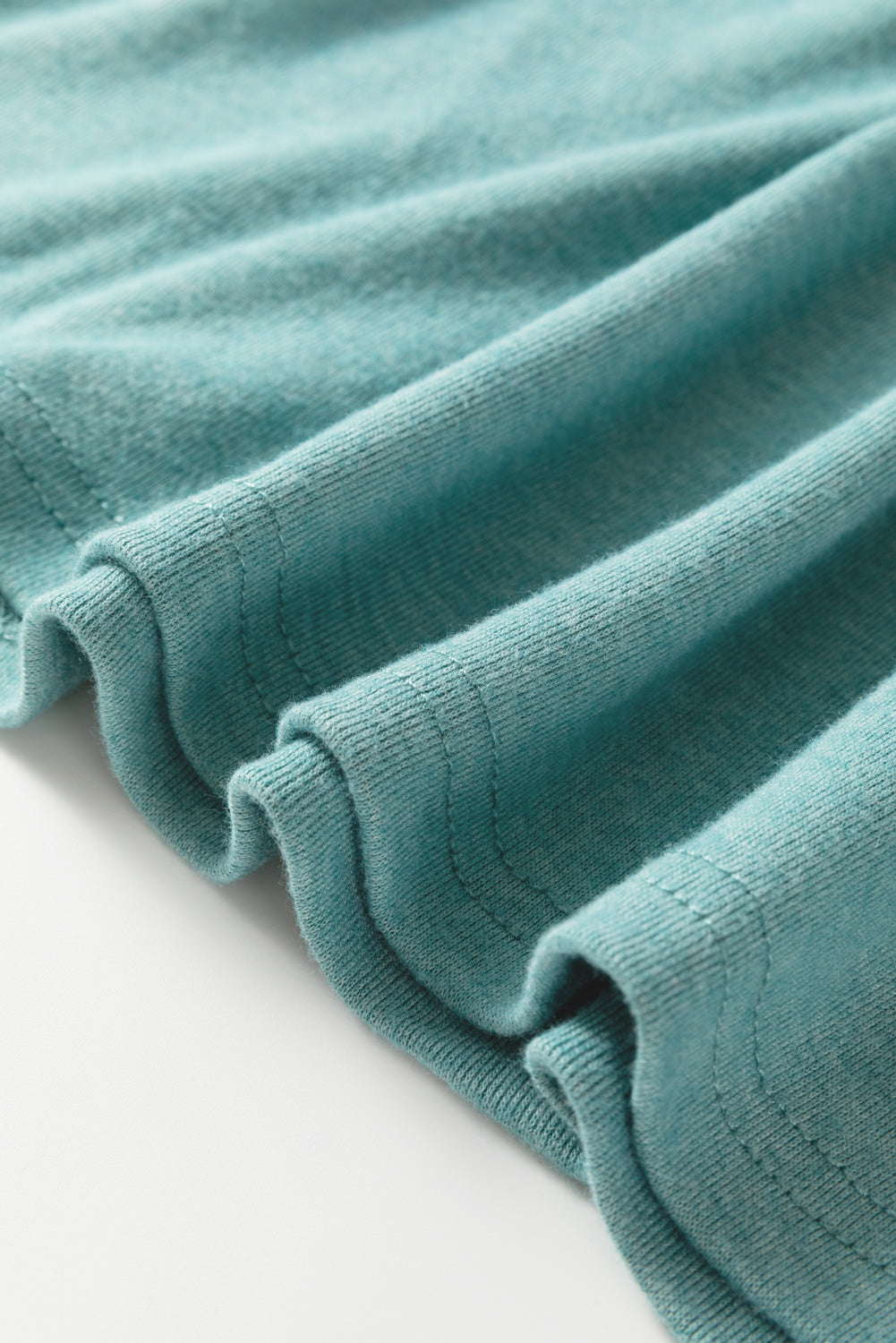 Mint Green Color Block Striped Detail Loose T Shirt