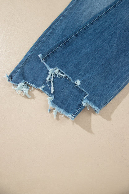Ashleigh Blue High Waist Frayed Hem Flare Jeans
