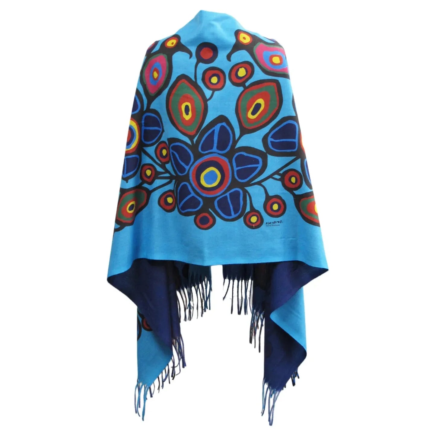 Norval Morrisseau Flowers and Birds Eco-Shawl - Chic Meadow Boutique 