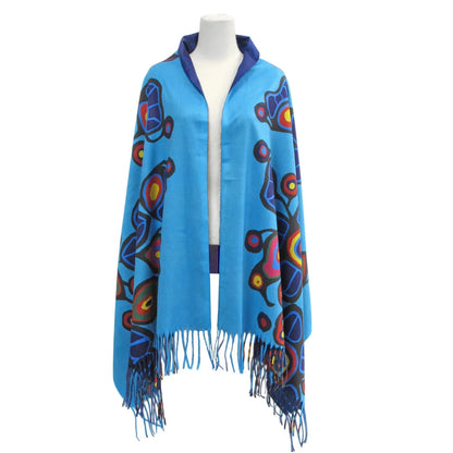 Norval Morrisseau Flowers and Birds Eco-Shawl - Chic Meadow Boutique 