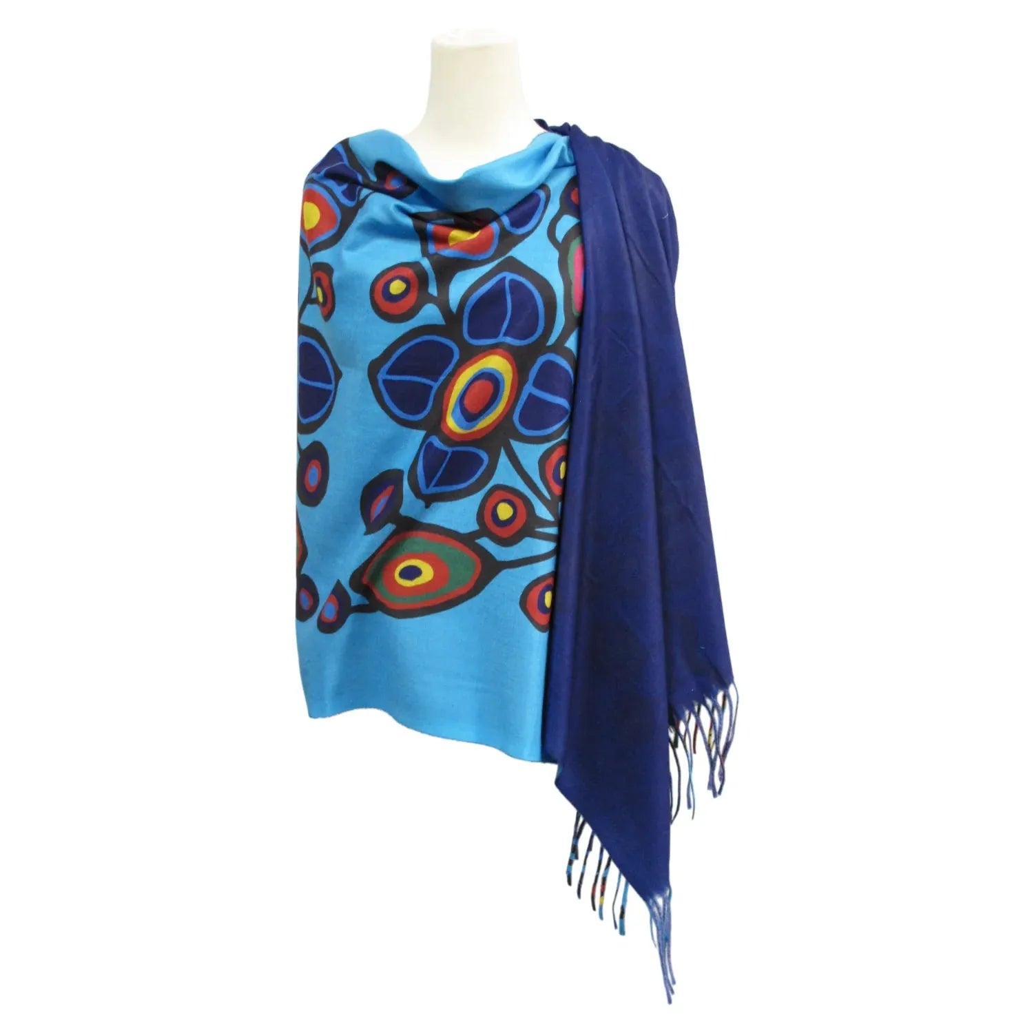 Norval Morrisseau Flowers and Birds Eco-Shawl - Chic Meadow Boutique 