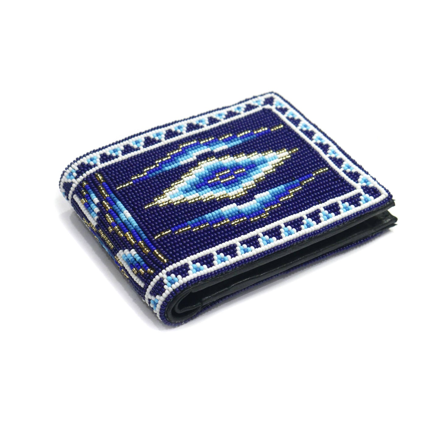 Handmade Beaded Wallet with intricate Beadwork Bifold Wallet