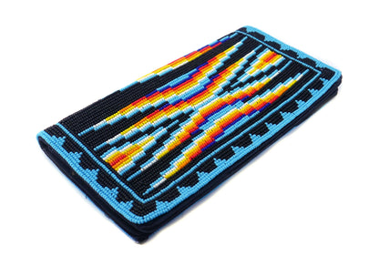 Handmade Beaded Check Book Wallet with intricate Beadwork