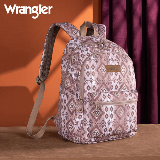 Wrangler Aztec Print Backpack - Light Coffee