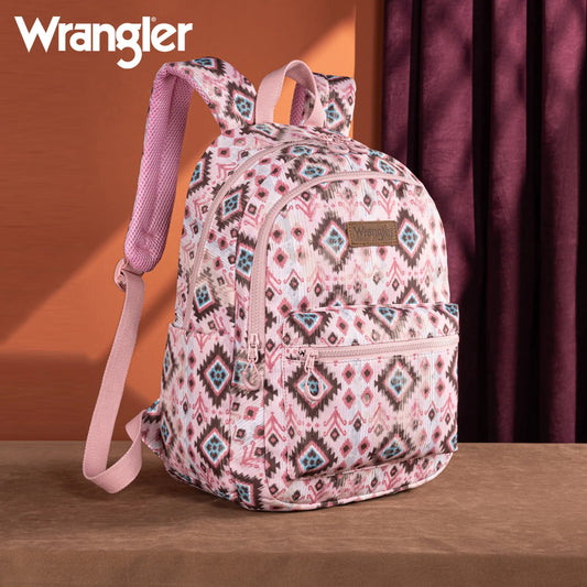 Wrangler Aztec Print Backpack -Pink