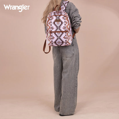 Wrangler Aztec Print Backpack -Light Brown