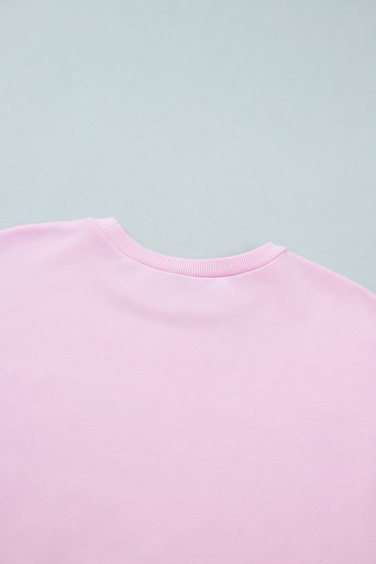 Pink Patchwork Stars Plaid Unique Floral Letters Baggy Sweatshirt