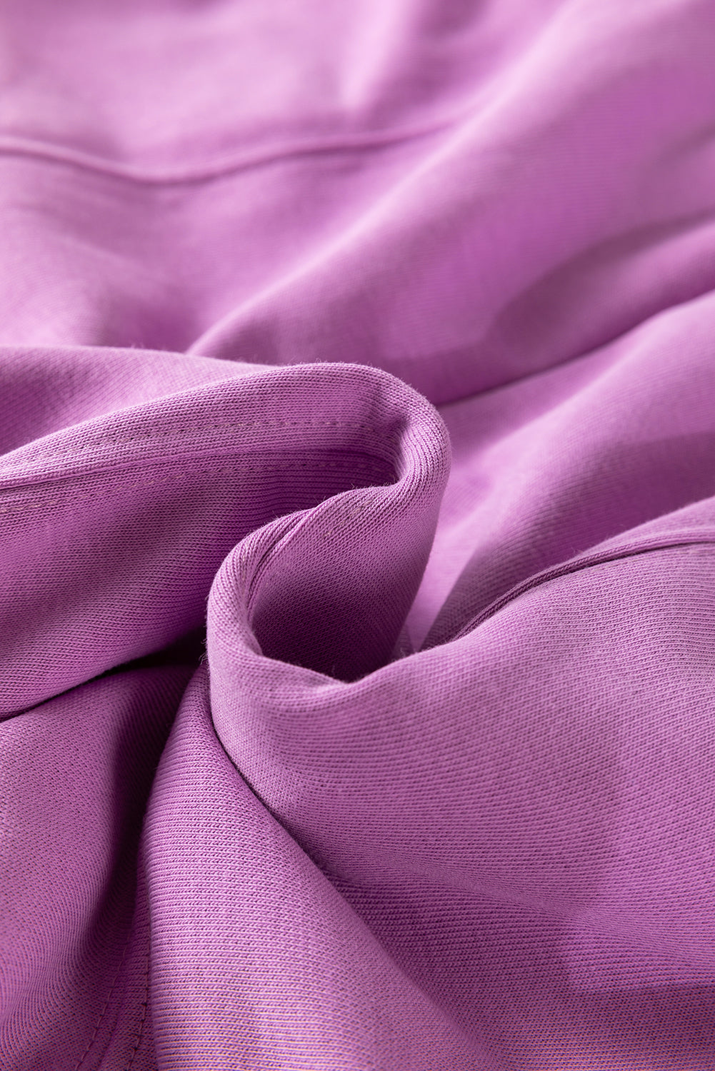 Lilac Drawstring Waist Patchwork Solid Color Jogger Pants