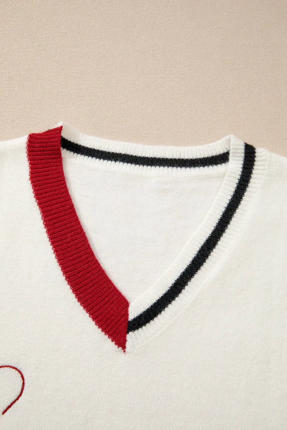 White Vintage Game Day Sweater Vest - Chic Meadow Boutique 