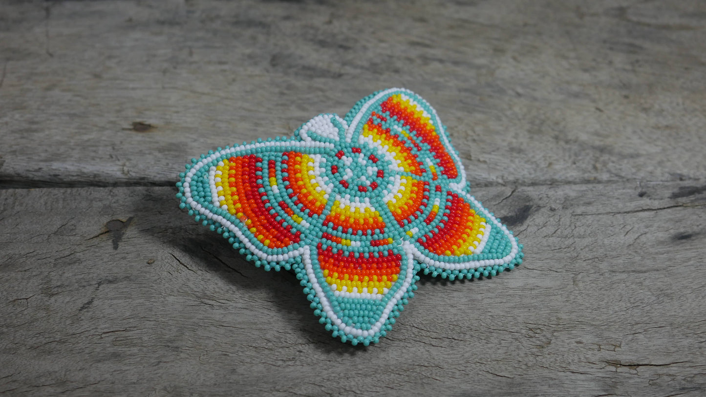 Beaded Butterfly Hair Clips Beaded Barrette, Tribal Barrette