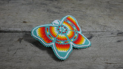 Beaded Butterfly Hair Clips Beaded Barrette, Tribal Barrette