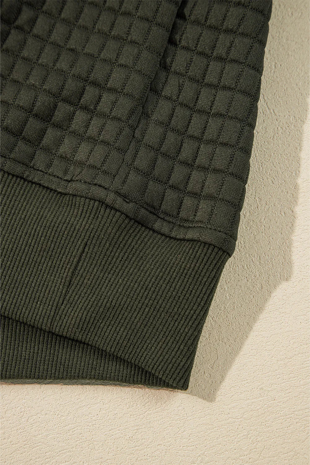 Vineyard Green Solid Color Quilted Textured Pullover and Joggers Set - Chic Meadow Boutique 