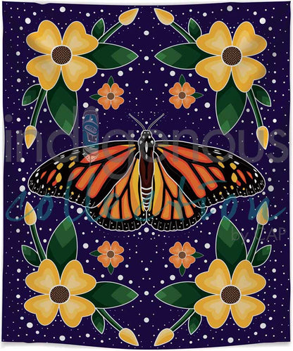 Monarch Butterfly Fleece Blanket by Marissa Indoe - Chic Meadow Boutique