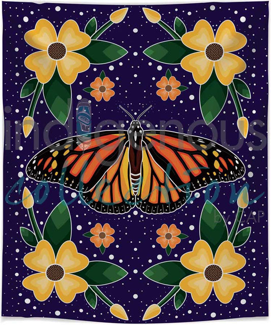 Monarch Butterfly Fleece Blanket by Marissa Indoe - Chic Meadow Boutique