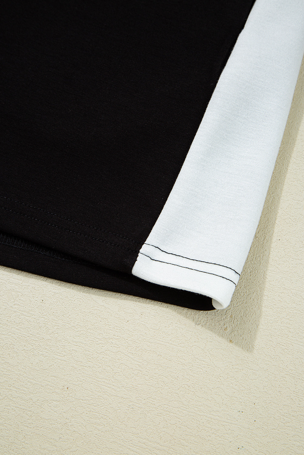 Black Contrast Collar Patchwork Zip Front Romper