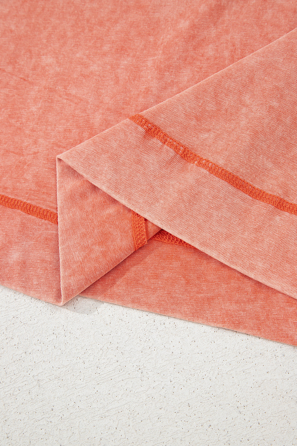 Carrot Mineral Wash Pocketed T-shirt Long Dress