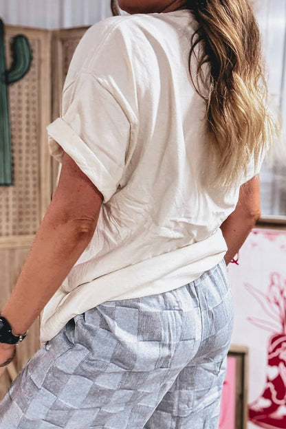White Coquette Cowgirl Elements Printed Relaxed Tee