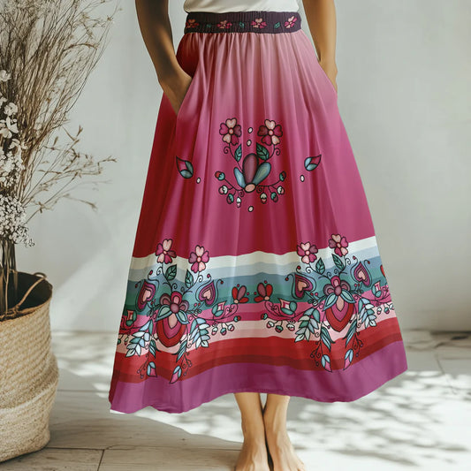 Aurora Blooms Skirt by 49DZINE