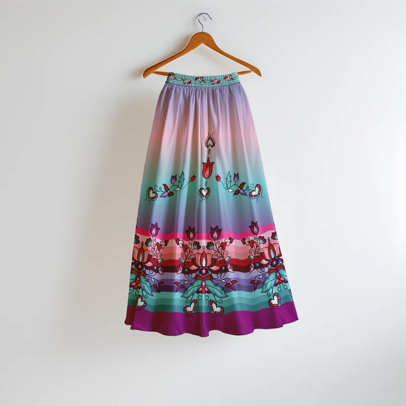 Snowlit Petal Dreams Skirt by 49DZINE