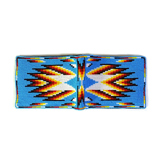Handmade Beaded Wallet with intricate Beadwork Bifold Wallet