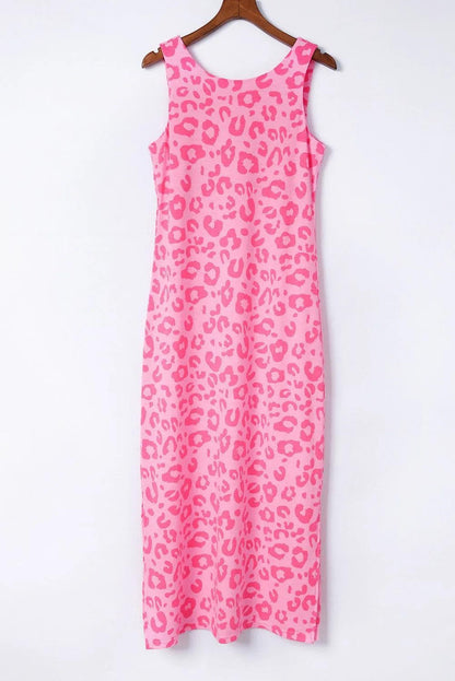 Dresses/Maxi Dresses Leopard Print Sleeveless Maxi Dress