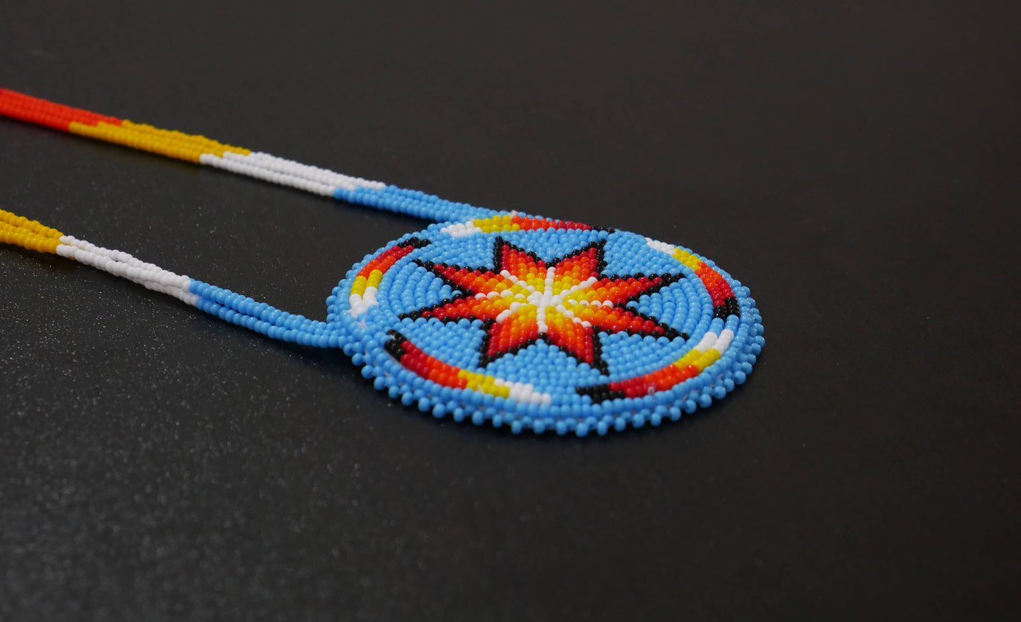 Native American Style Beaded Morning Star medallions