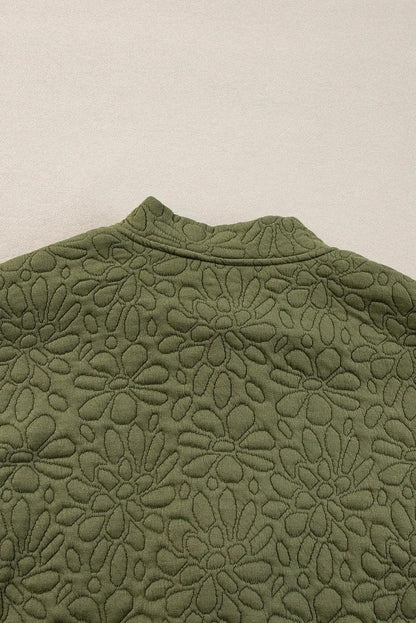 Outerwear/Jackets Jungle Green Floral Quilted Jacket