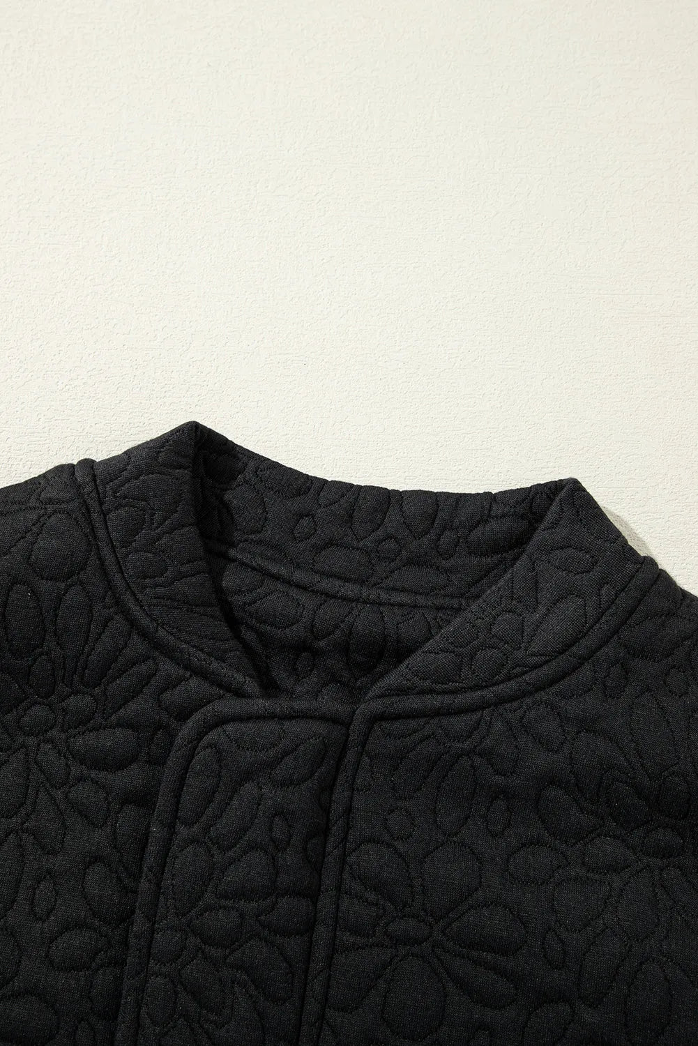 Black Floral Quilted Jacket - Chic Meadow Boutique 