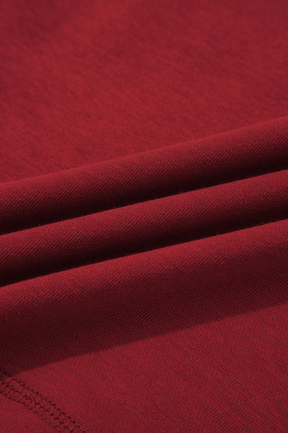 Racing Red Drop Shoulder Boxy Tee and Barrel Pants Set