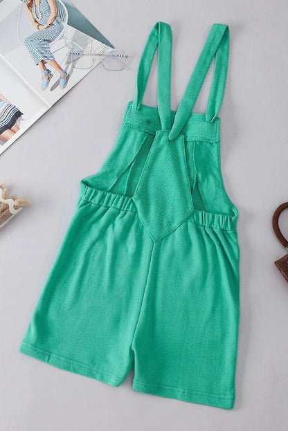 Bottoms/Jumpsuits & Rompers Mint Green Knotted Straps French Terry Romper