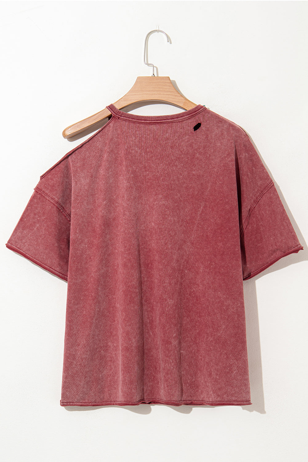 Clay One Shoulder Half Sleeve Oversized Tunic T Shirt