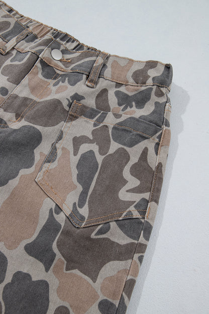 Multicolour Camouflage Shift Ankle Length Jeans
