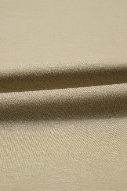 Sage Green Studded Cap Sleeve Round Neck T Shirt