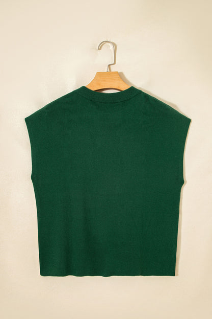 Blackish Green Horseshoe Graphic Western Short Sleeve Sweater